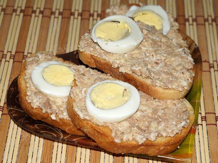 Sandvișuri cu ficat de cod - rețete de gătit