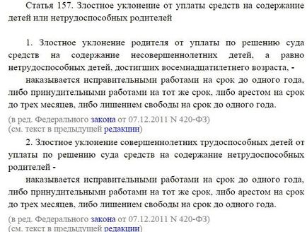 Чим загрожує ухилення від сплати аліментів