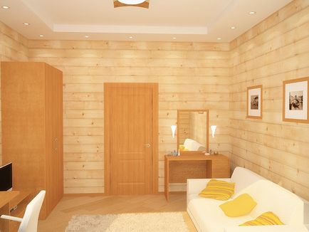 Design interior de casa din lemn