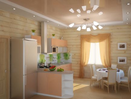 Design interior de casa din lemn