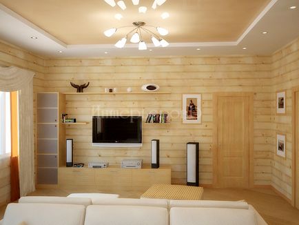 Design interior de casa din lemn