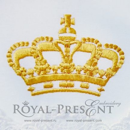 Дизайн машинної вишивки безкоштовно корона від royal present