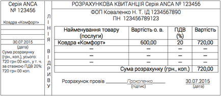 Основні правила заповнення розрахункової квитанції