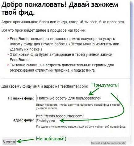 Feedburner jegyzési ív wordpress