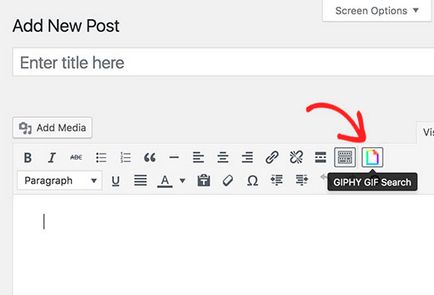 Cum se adaugă gifki de pe site-ul giphy în wordpress