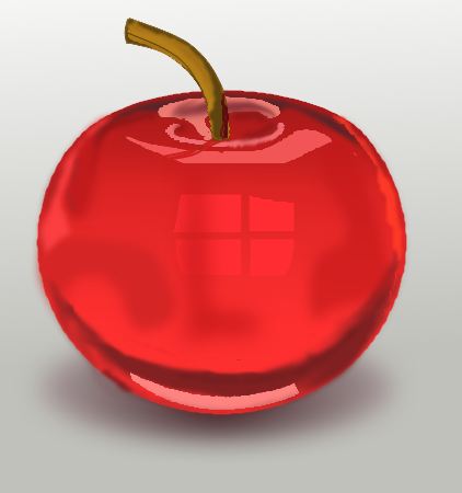 Cum de a desena un măr de sticlă roșie