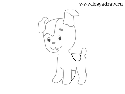 Як намалювати цуценя собаки поетапно - як намалювати собаку малюнок собаки породи сенбернар