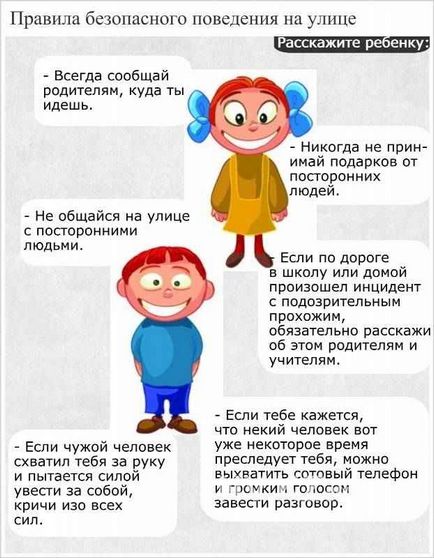 Cum să-i înveți pe un copil cum să se comporte corect în stradă (infographics)