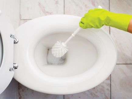 Cum să curățați vasul de toaletă din piatra urinară și să-l îndepărtați, calea de spălare și îndepărtare
