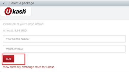 Як оплатити пакет за допомогою ukash