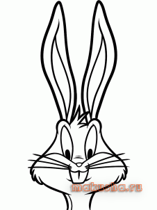 Як просто намалювати Багс Банні (bugs bunny), як легко і просто малювати олівцем, ручкою або