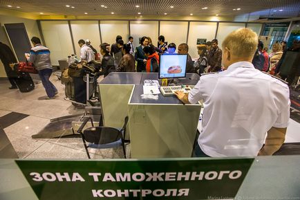 Cum functioneaza vama in Domodedovo, stiri de fotografie