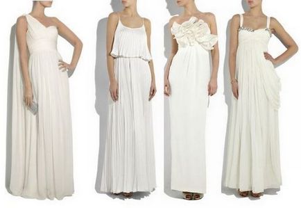 Hogyan válasszuk ki egy esküvői ruha a görög stílusban divat, kiegészítők és cipők
