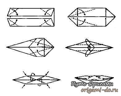 Canoe din hârtie - modul de origami