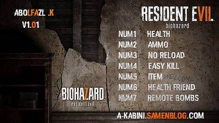 Коди для resident evil 7 biohazard