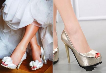 Gyönyörű esküvői cipő a menyasszony - Balek, szandál, cipő, csizma, sarok, ékek,