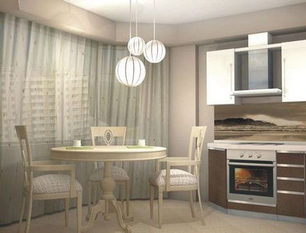Кухня з еркером фото ідеї оформлення дизайну вікна в П44Т