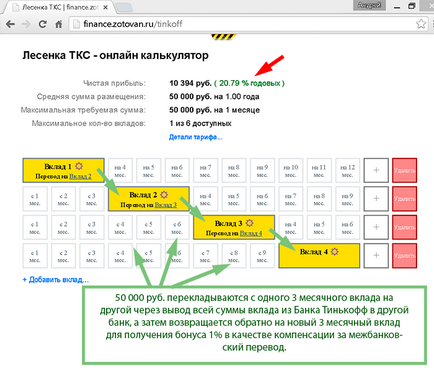 Lesenka tks - calculator online