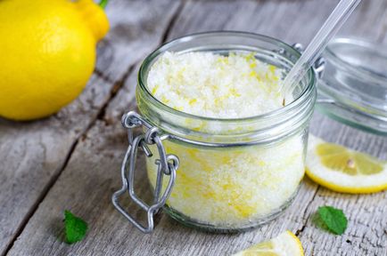 Lemon body scrub cu propriile mâini