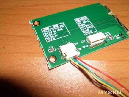 Mini pci-e pci exprima la adaptorul sata usb usb diy (verde)