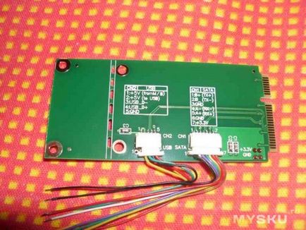 Mini pci-e pci exprima la adaptorul sata usb usb diy (verde)