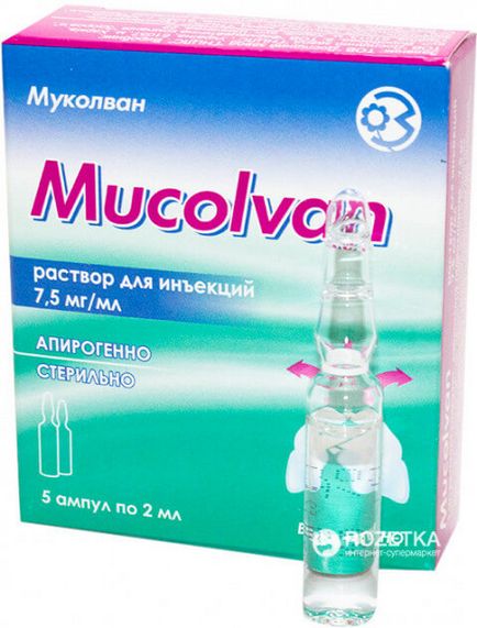 Mukolvan în fiole pentru inhalare printr-un nebulizator