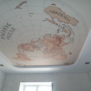 Натяжні стелі карта світу дивно пригода ближче, ніж ви думаєте, мос Силінг - установка