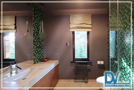 Fereastra în baie, design - imitație și decorarea ferestrelor în vila