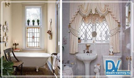 Fereastra în baie, design - imitație și decorarea ferestrelor în vila