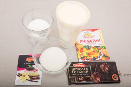 Panna Cotta csokoládé recept egy fotó