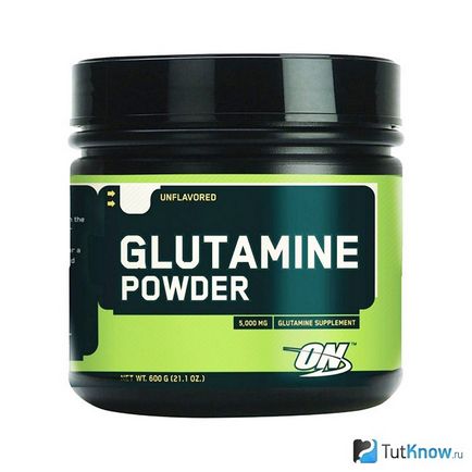 Supliment nutrițional glutamină pentru ceea ce este necesar și cum să luați