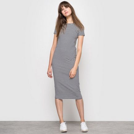 Stripe rochii verticale și orizontale, subțire, largă și superficial, stiluri de vară pentru plin