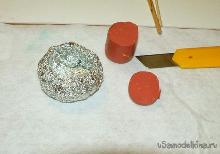 Підсвічник «гарбуз» з полімерної глини