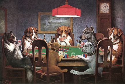 Poker Dogs este cea mai faimoasă serie animalistică din zilele noastre