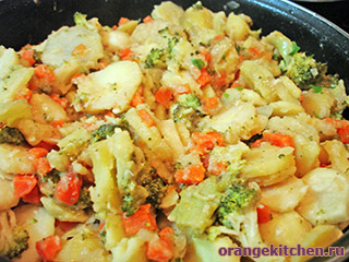 Пісний рецепт-картопля з брокколі і гірчицею - вегетаріанські рецепти помаранчевої кухні