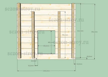 Cabină pliabilă într-o cușcă în aer liber cu mâinile proprii