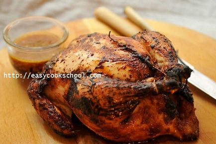 Recept csirke sült a sütőben, egyszerű receptek
