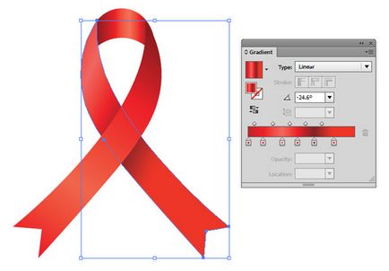 Desenați o panglică roșie în Adobe Illustrator (motogp) Desenați o panglică roșie în Adobe Illustrator
