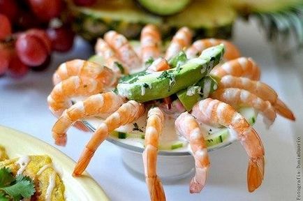 Saláta garnéla (Recept saláta) Saláta garnélával