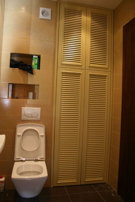 Dulapul sanitar în toaletă cu propriile mâini video face ușile