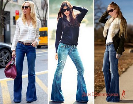 З чим носити джинси кльош від коліна 20 фото модних образів