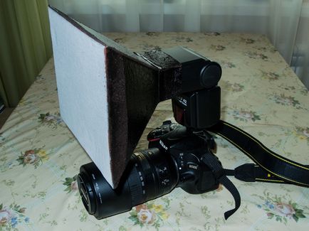 Softbox külső vaku a kezét