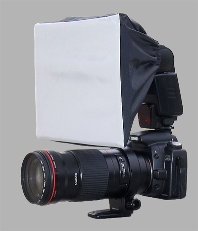 Softbox külső vaku a kezét