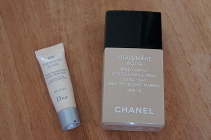 Порівняння chanel vitalumiere aqua і diorskin nude