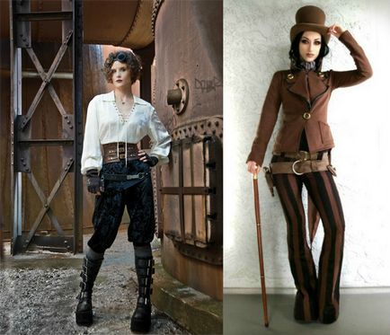 Style steampunk în haine pentru bărbați și femei