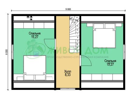 Construirea unei case dintr-un bar cu o casă de locuit a companiei