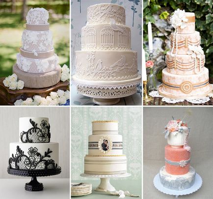 Весільний торт в стилі вінтаж красиві варіанти декору