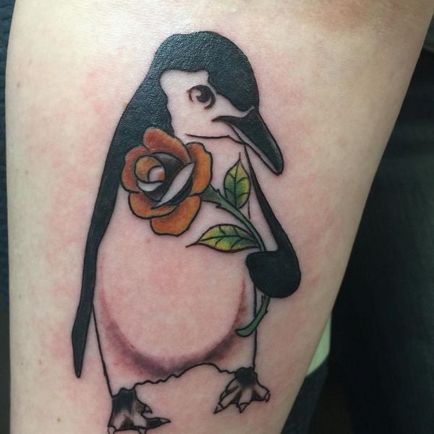 Татуювання пінгвін значення тату, фото, ескізи