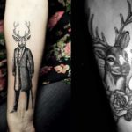 Valoarea cerbelor de tatuaje, schițe și stiluri cele mai bune (geometrie, realism etc.