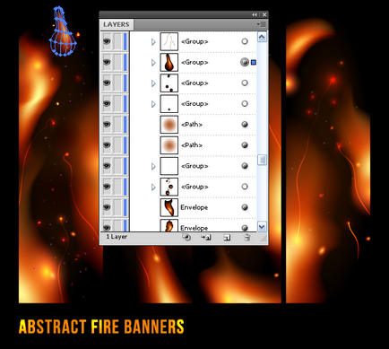 Урок illustrator - як за п'ять хвилин створити векторне полум'я і вогненний банер для розміщення їх на